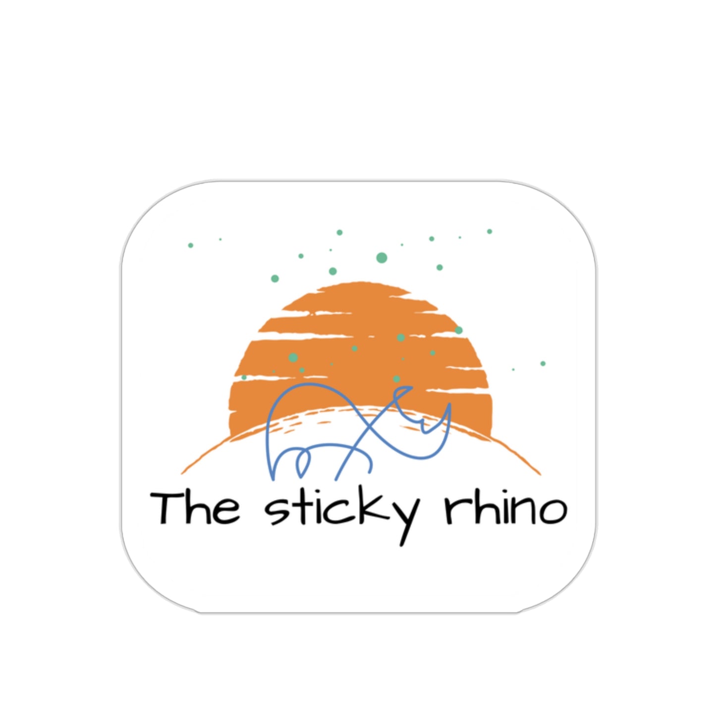 Sticky rhino sticker