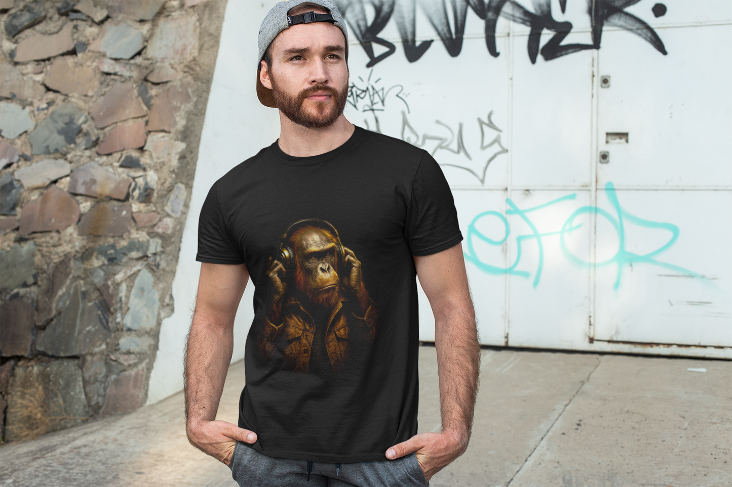 Gorilla Lost in the Beat Tee