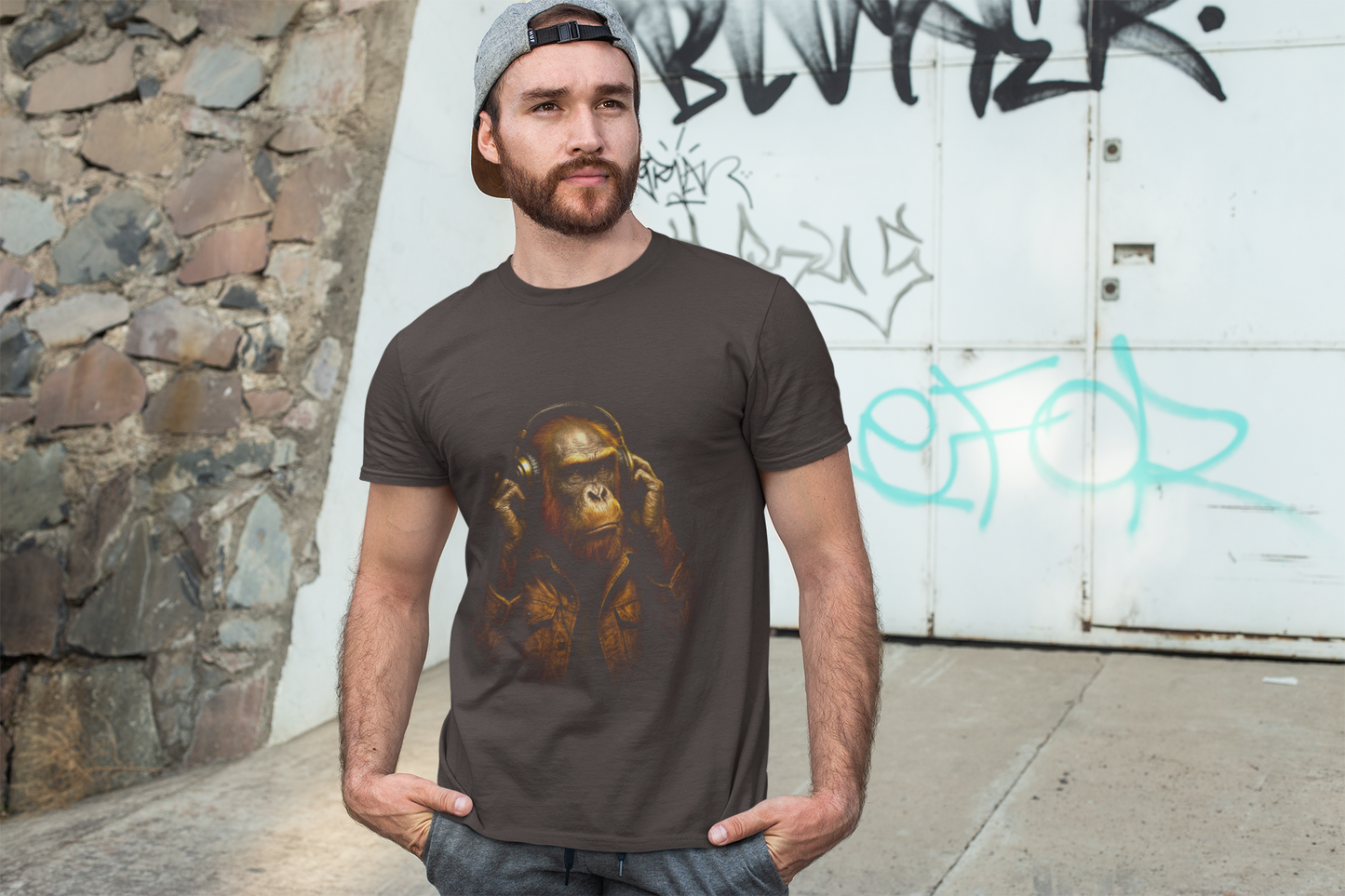 Gorilla Lost in the Beat Tee